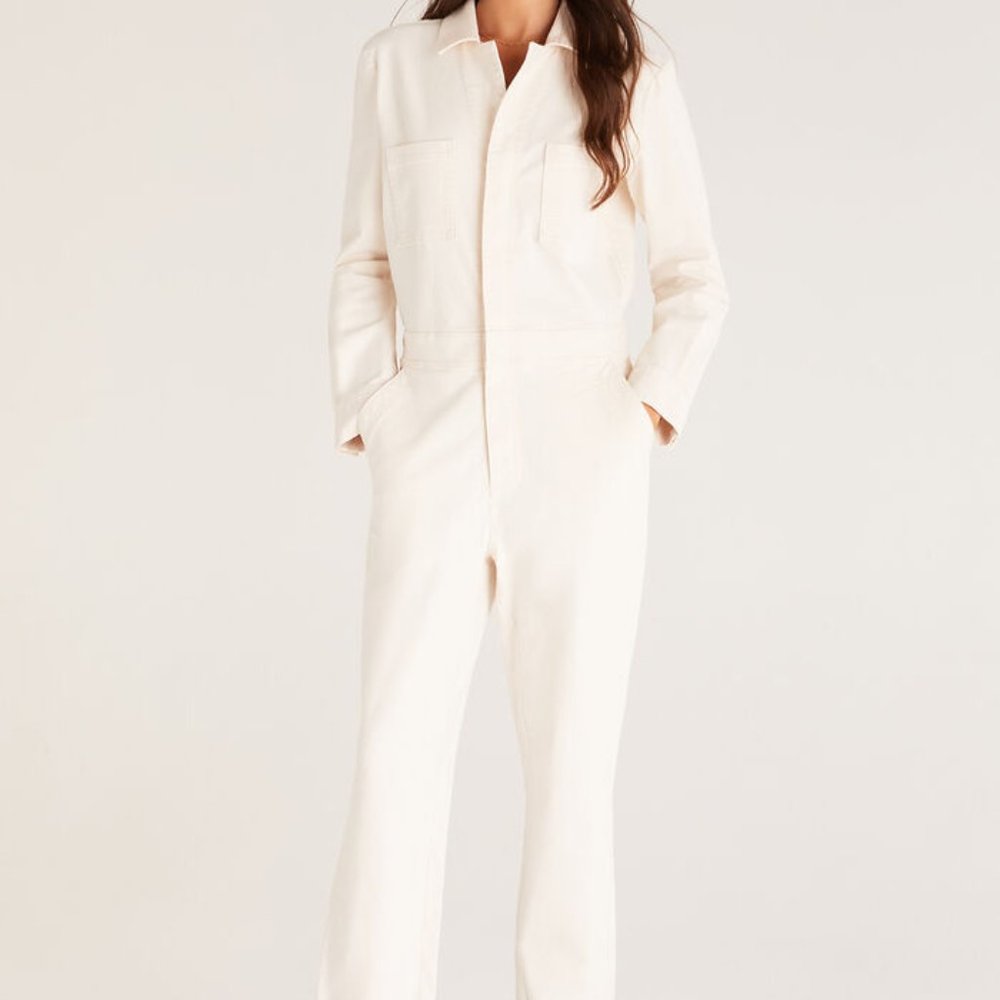 Z Supply Soft Cream Utility Jumpsuit